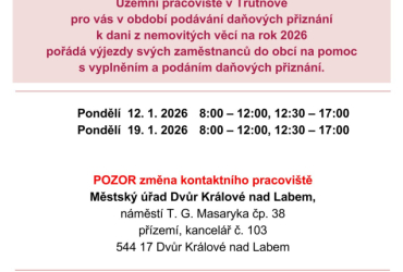 Lednové výjezdy zaměstnanců Finančního úřadu