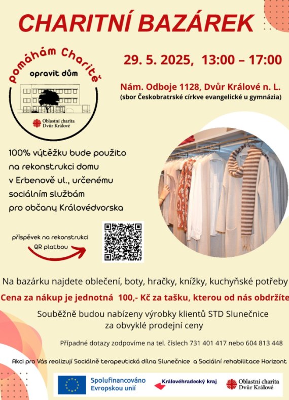 Charitní bazárek Oblastní charity Dvůr Králové