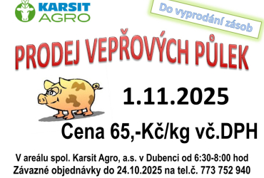 Prodej vepřových půlek