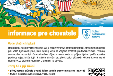Ptačí chřipka- informace pro chovatele